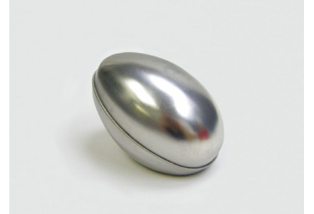 T3414 - Large Egg Shaped Tin w/An Angle Base